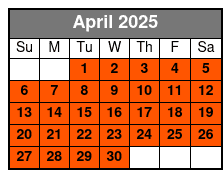 Six Flags Fiesta Texas: One-Day Ticket April Schedule