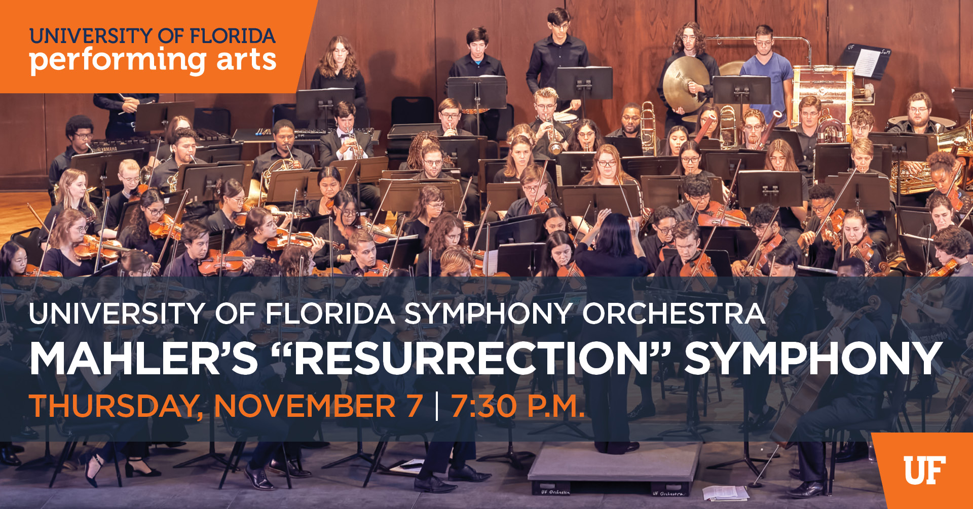 Tiffany Lu conducts Mahler’s “Resurrection” Symphony University of Florida Symphony Orchestra | Thursday, November 7, 2024 at 7:30 pm