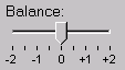 a slider control, from -2 to  2