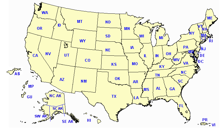 Map of USA