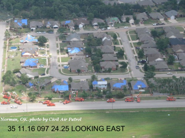 Damage to homes in south Norman