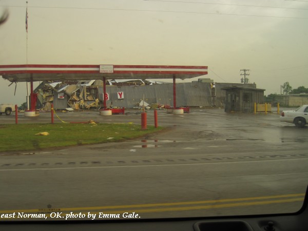 Damage to Country Boy store in east Norman