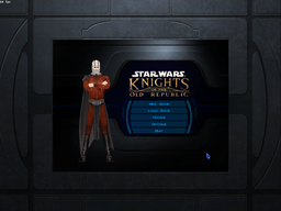 KotOR main menu with Darth Malak